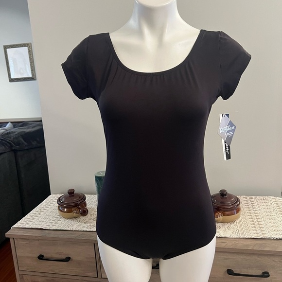 NWT dance body wrappers black bodysuit - Picture 2 of 4